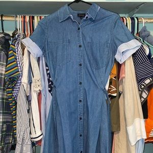 A-line Blue Jean Dress